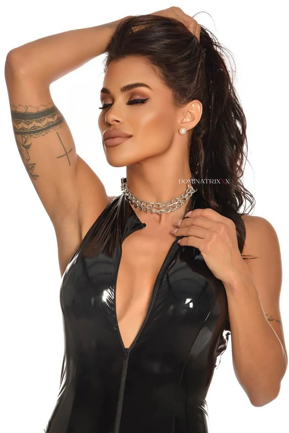 Choker CRYSTAL em Vinil com Corrente
