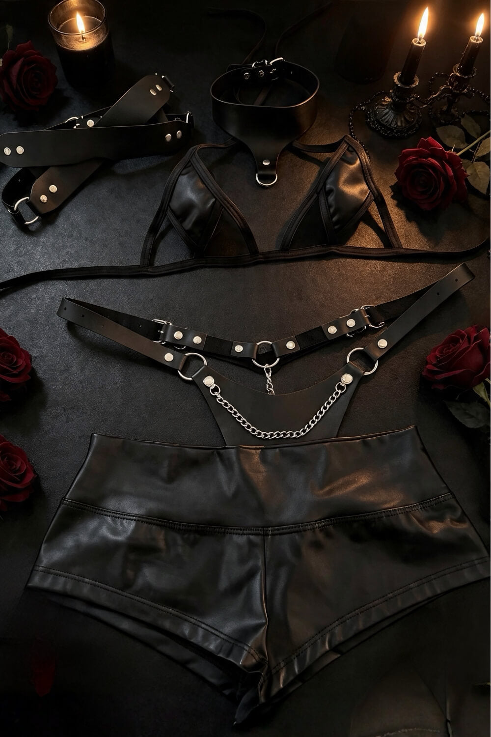 Top com Short e Calcinha Honey com Acessórios - Kit Bruma
