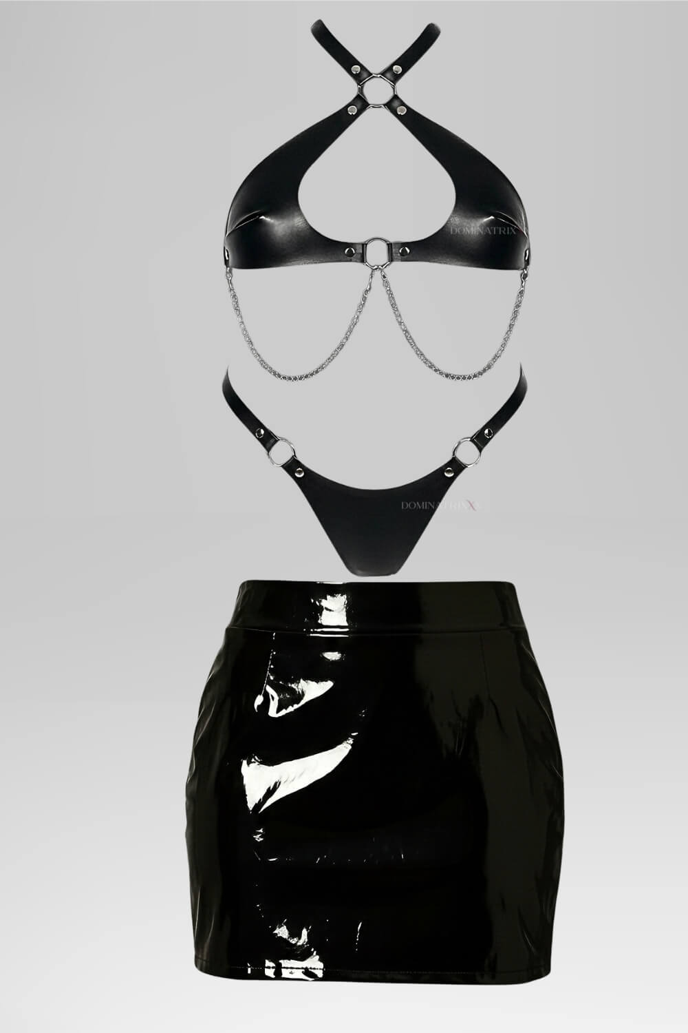 Conjunto Molly e Mini Saia de Vinil